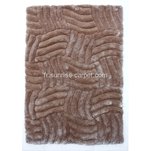 Tapis Shaggy 3D élastique & soie